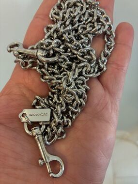 Coach silver-tone metal crossbody chain strap 46"